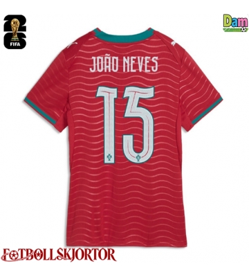 Portugal Joao Neves #15 Hemmatröja Dam VM 2026 Kortärmad